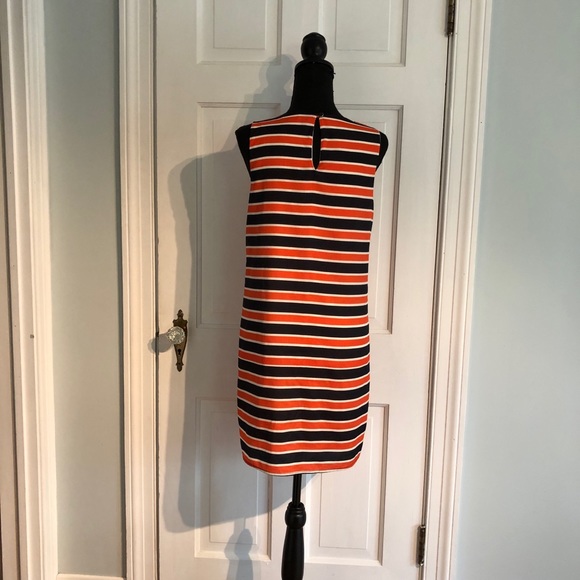 Everly Orange & Blue Striped Dress EUC - Picture 6 of 8